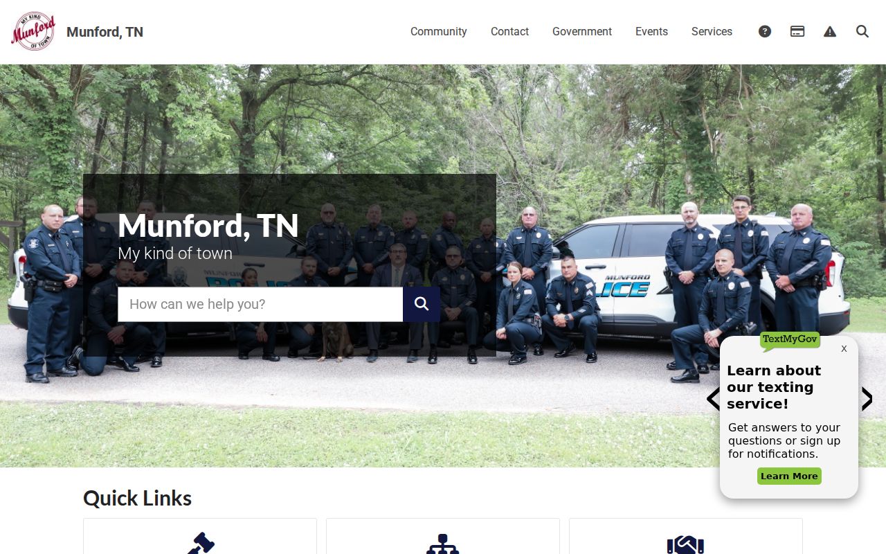 Munford and Tipton County warrant records: official city website navigation